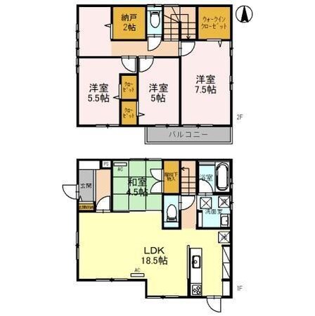 和歌山大学前駅 徒歩27分 1-2階の物件間取画像